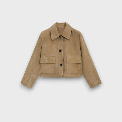 Naomi – Elegant suede jacket with classic cut