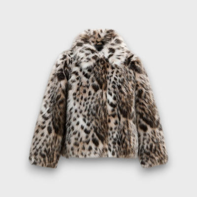 Leoline – Faux Fur Jacket with Animal Design