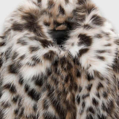 Leoline – Faux Fur Jacket with Animal Design
