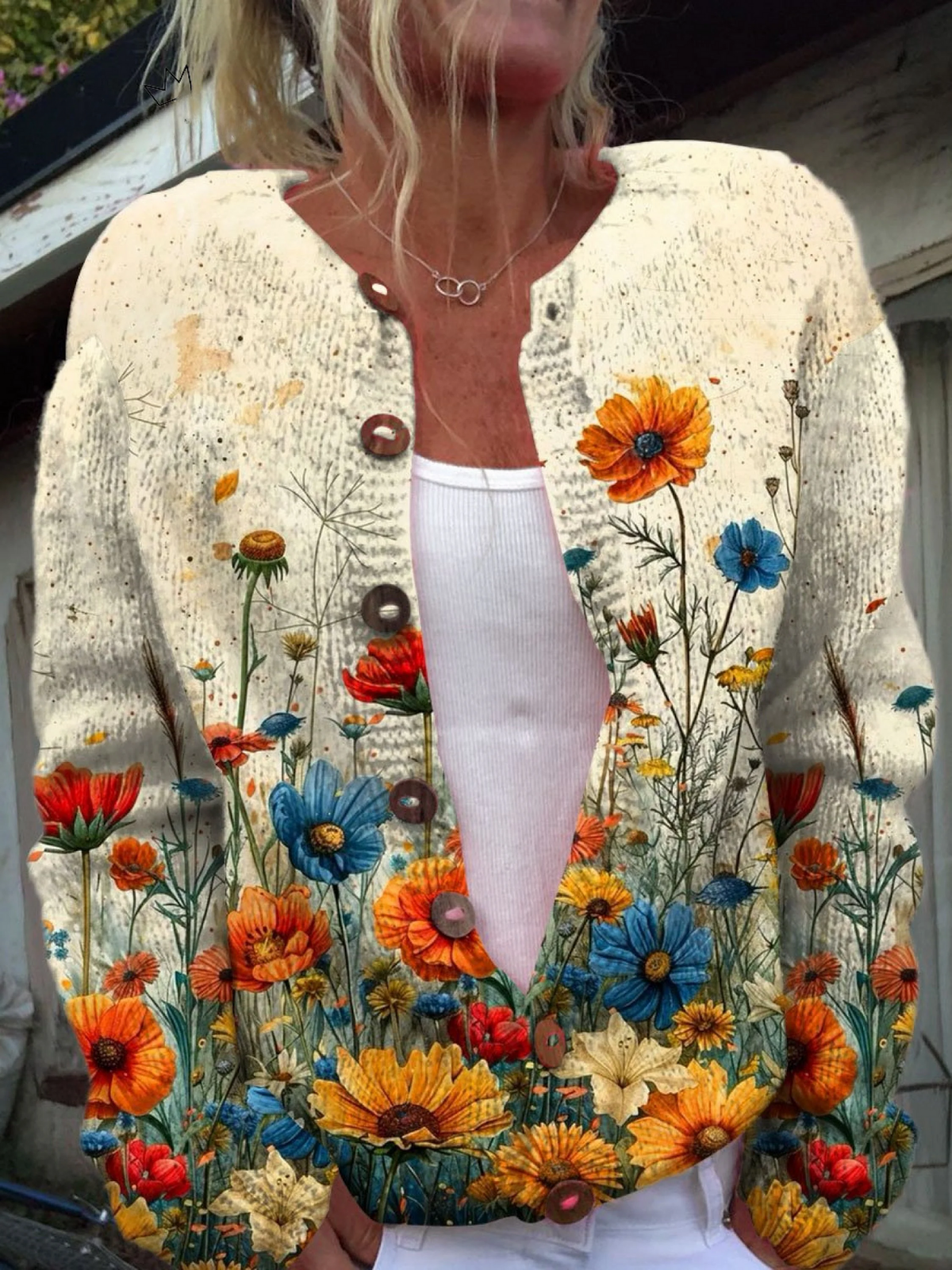 HELEN – FIELD BLOSSOM CASHMERE CARDIGAN