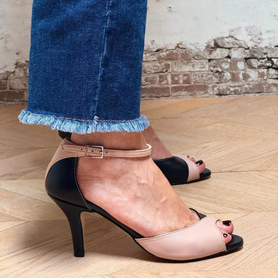 Louise - Mid-heel court shoes with ankle strap