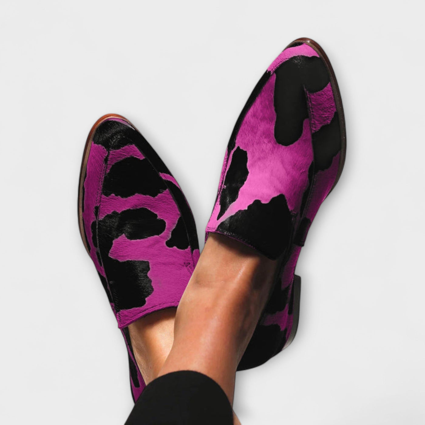 Paloma™ | Cow Print Moccasins