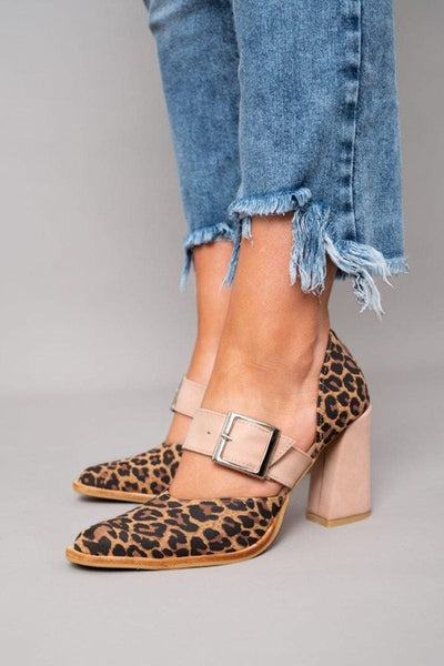 Lydia | Leopard Suede Heels