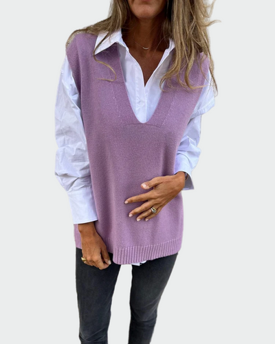 Sleeveless Knitted Sweater