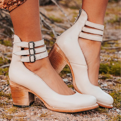 Sophia - Multi-Strap Heels with Chunky Heel