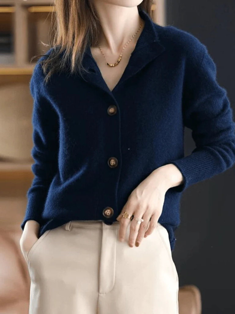 Sofia™ – Soft Button Cashmere Cardigan