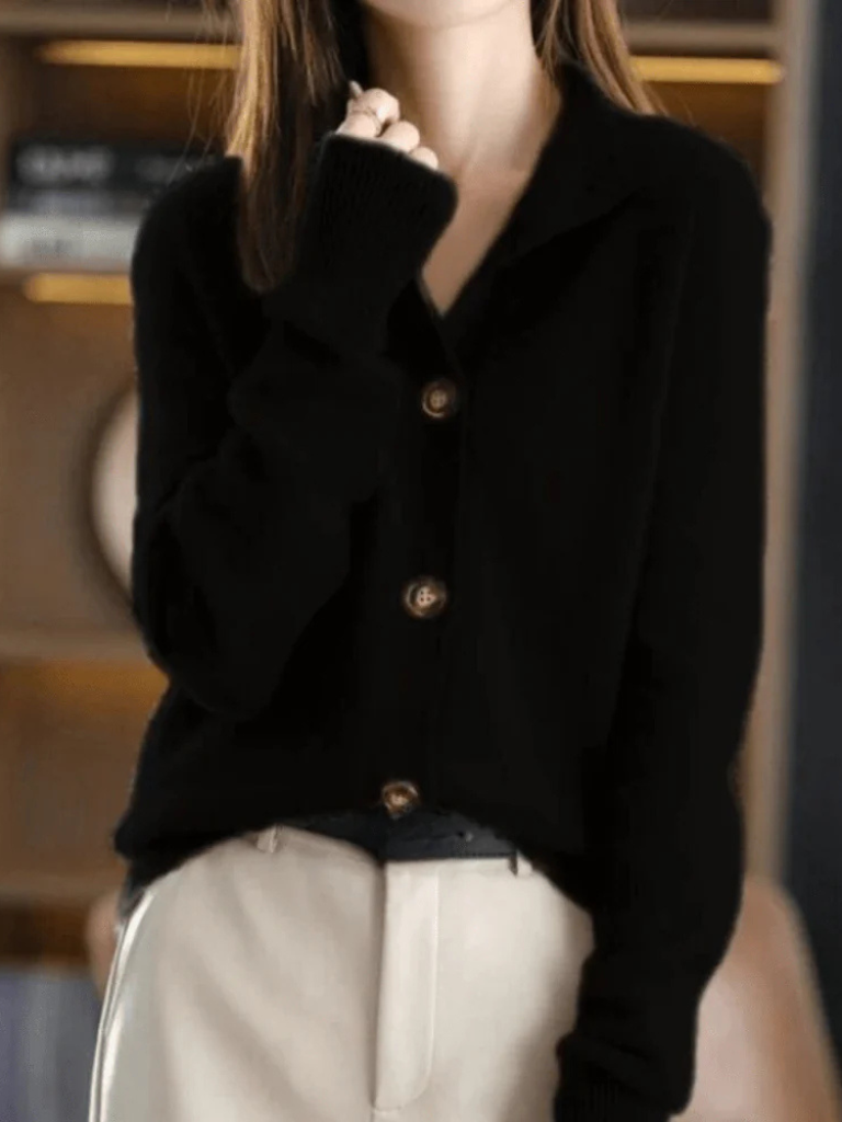 Sofia™ – Soft Button Cashmere Cardigan