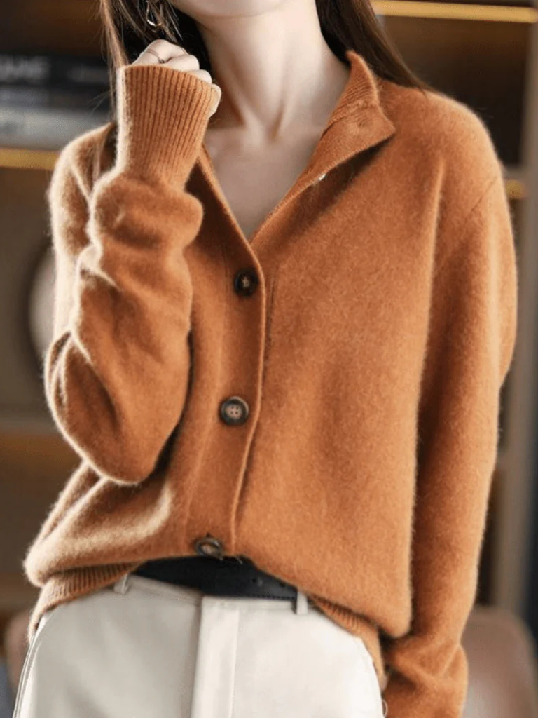 Sofia™ – Soft Button Cashmere Cardigan