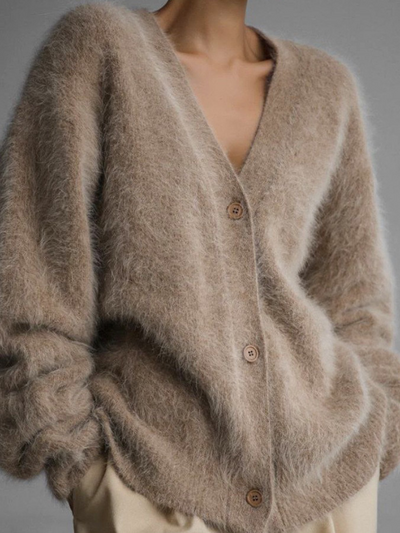 Celeste™ – Luxe Fuzzy Embrace Cardigan
