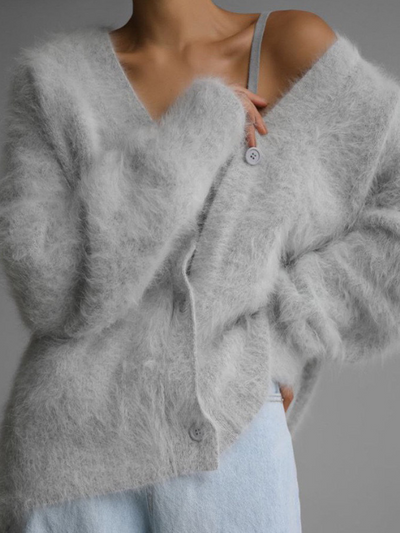 Celeste™ – Luxe Fuzzy Embrace Cardigan