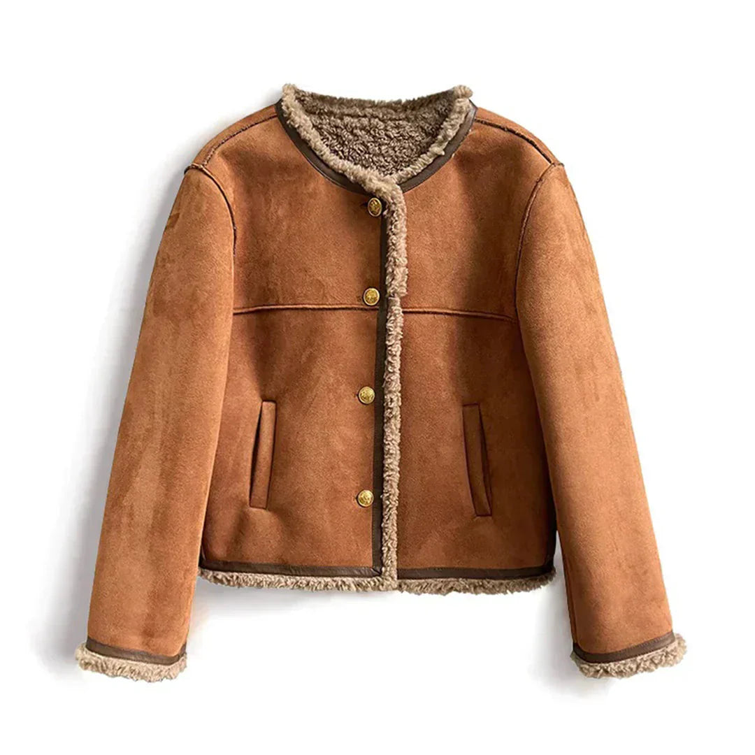 Isabella's Fur Button Jacket