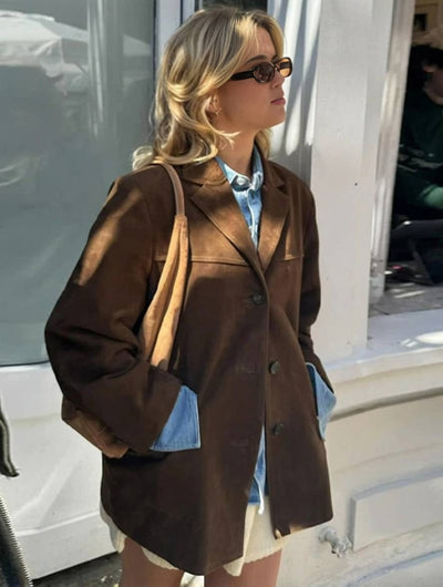 FIORA - Suede Blazer Jacket