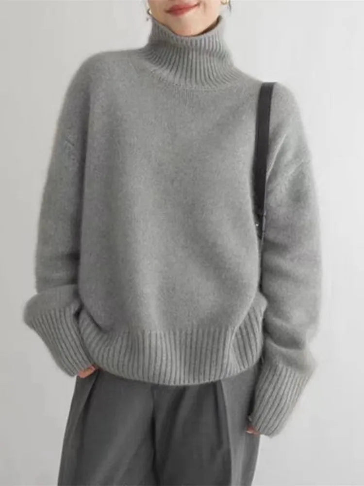 Nora - High Collar Cashmere