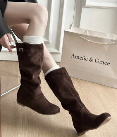 Amelia – Chic Suede Knee Boots