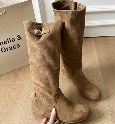 Amelia – Chic Suede Knee Boots