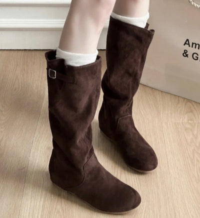 Amelia – Chic Suede Knee Boots