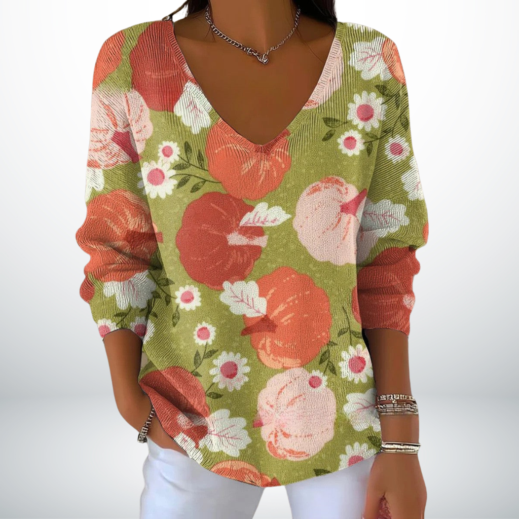 Evelien™ – Elegant Sweater with V-Neck