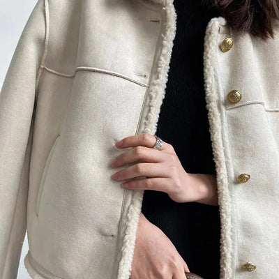 Isabella's Fur Button Jacket