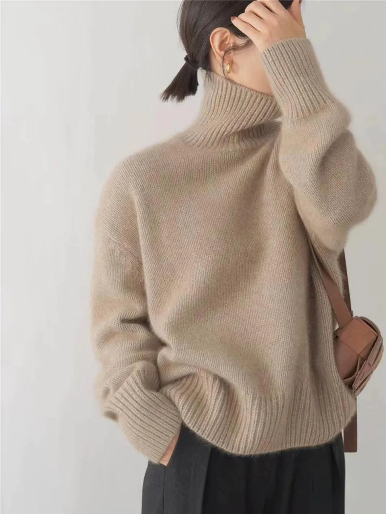 Nora - High Collar Cashmere