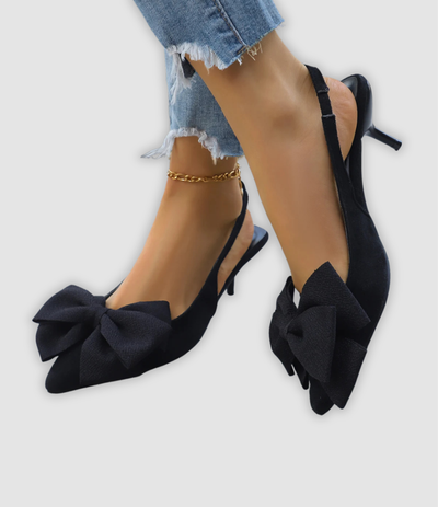 Nira - Elegant Stiletto Sandals with Bow