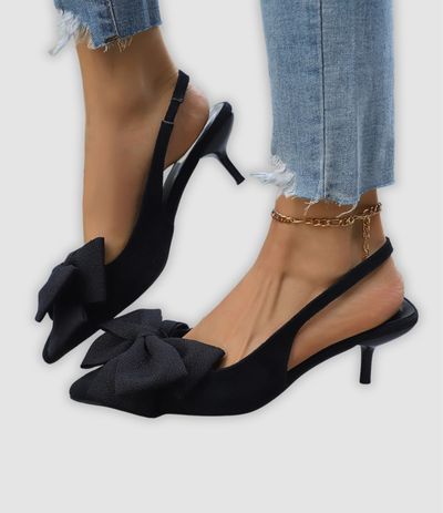 Nira - Elegant Stiletto Sandals with Bow