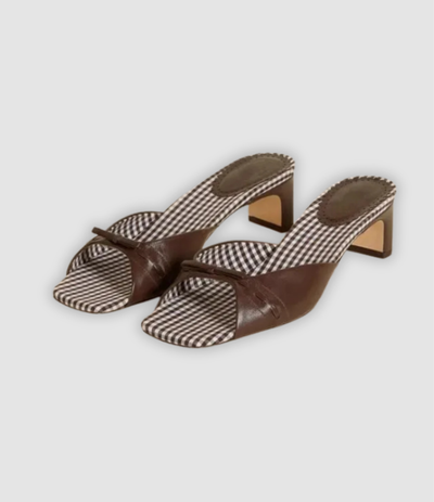 Adiana - Sandals with Leopard Print and Bow