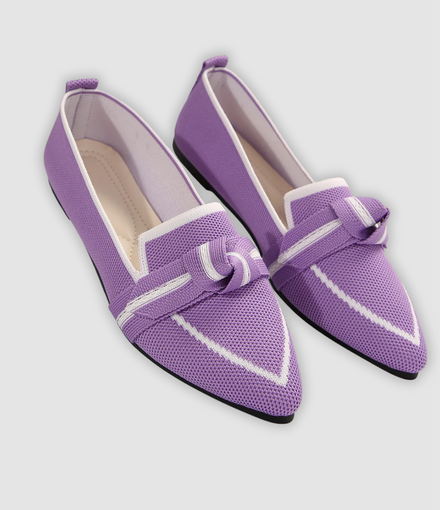 Evelina - Comfortable Mesh Loafers with Bow