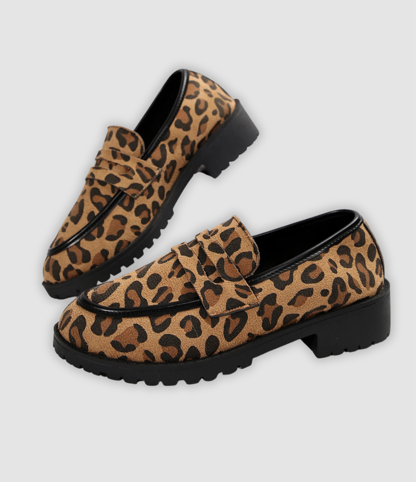 Brianna - Fashionable Platform Sneakers with Leopard Print