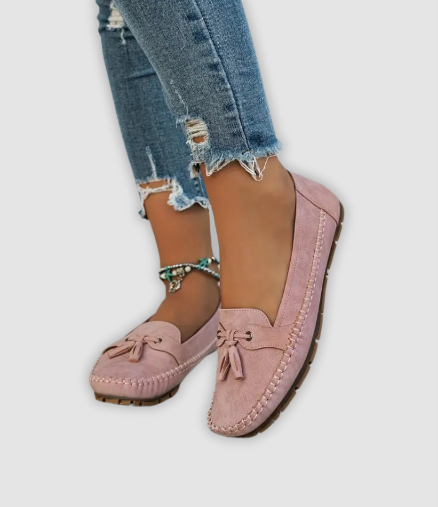 Angel - Classic Suede Loafers with Tassel Detail