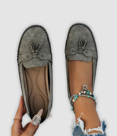 Angel - Classic Suede Loafers with Tassel Detail