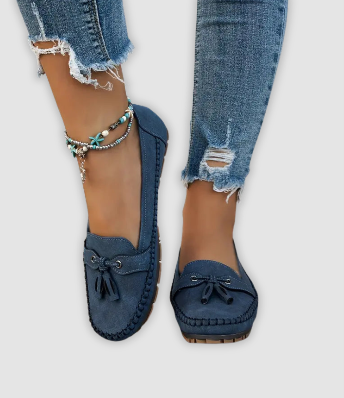 Angel - Classic Suede Loafers with Tassel Detail