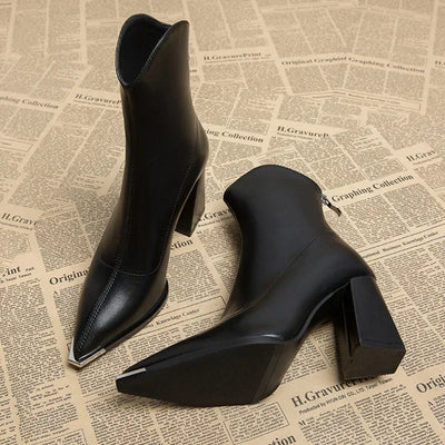Grace - Chrome Tip Chelsea Boots