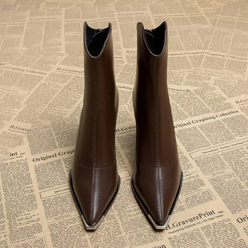 Grace - Chrome Tip Chelsea Boots