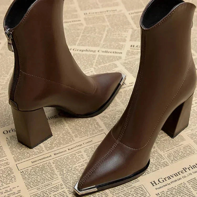 Grace - Chrome Tip Chelsea Boots