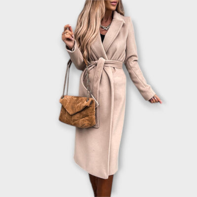 Eliza - Elegant Long Coat with Bows