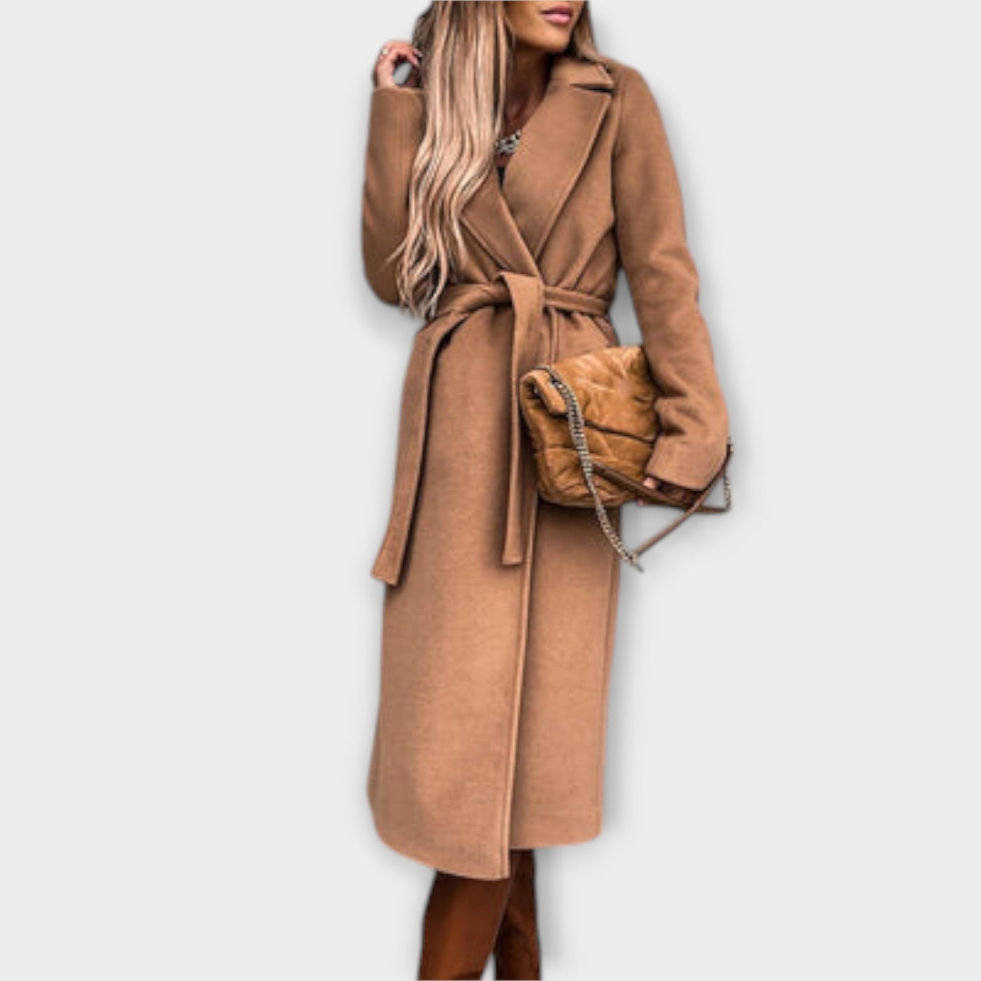 Eliza - Elegant Long Coat with Bows