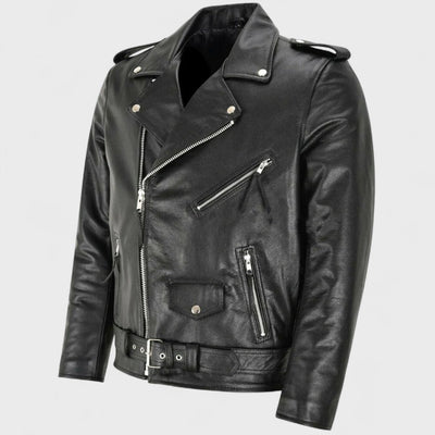 Austin - Classic Biker Leather Jacket