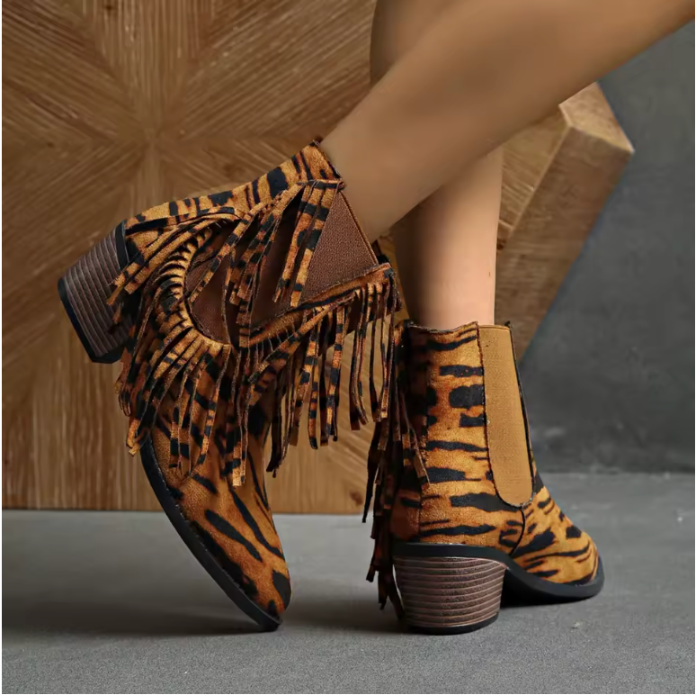 Monroe® | Luxury Fringe Ankle Boots