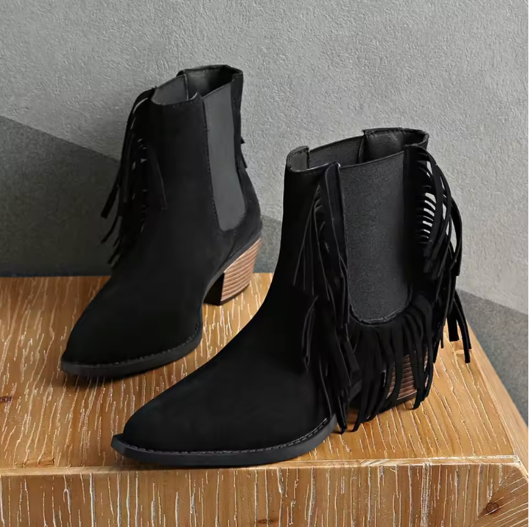 Monroe® | Luxury Fringe Ankle Boots