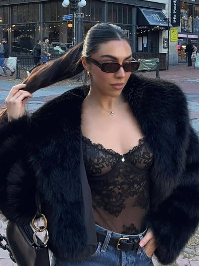 Jenna Synthetic Fur Coat