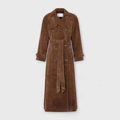 Veronika - Elegant trench coat with high collar