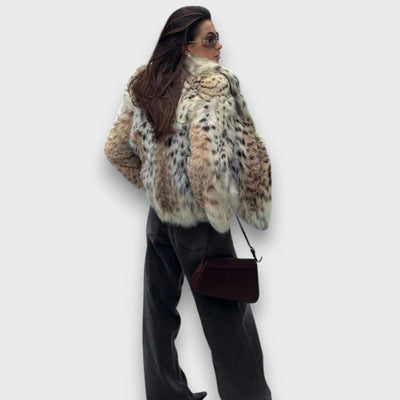 Leoline – Faux Fur Jacket with Animal Design