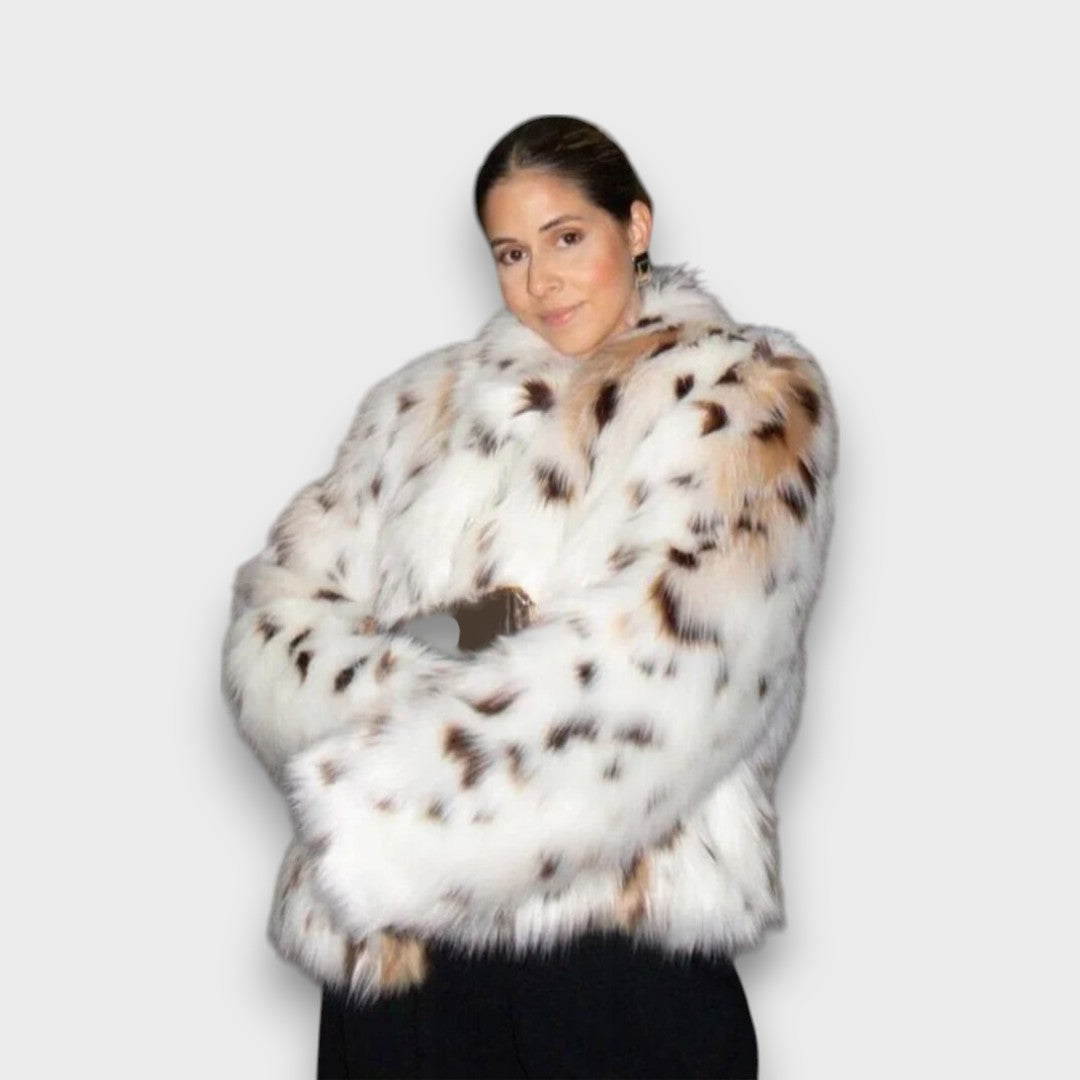 Leoline – Faux Fur Jacket with Animal Design
