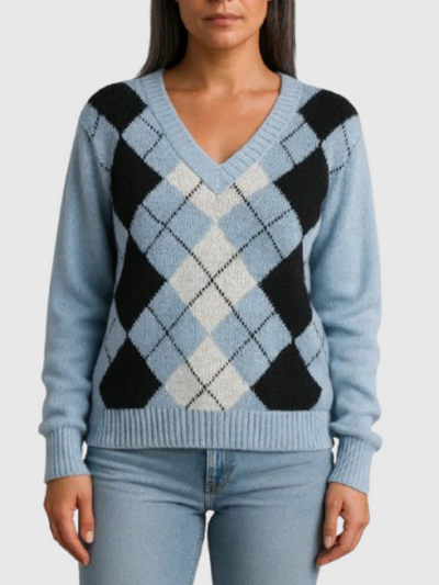 Vespera™ – Diamond Knit Cashmere Sweater