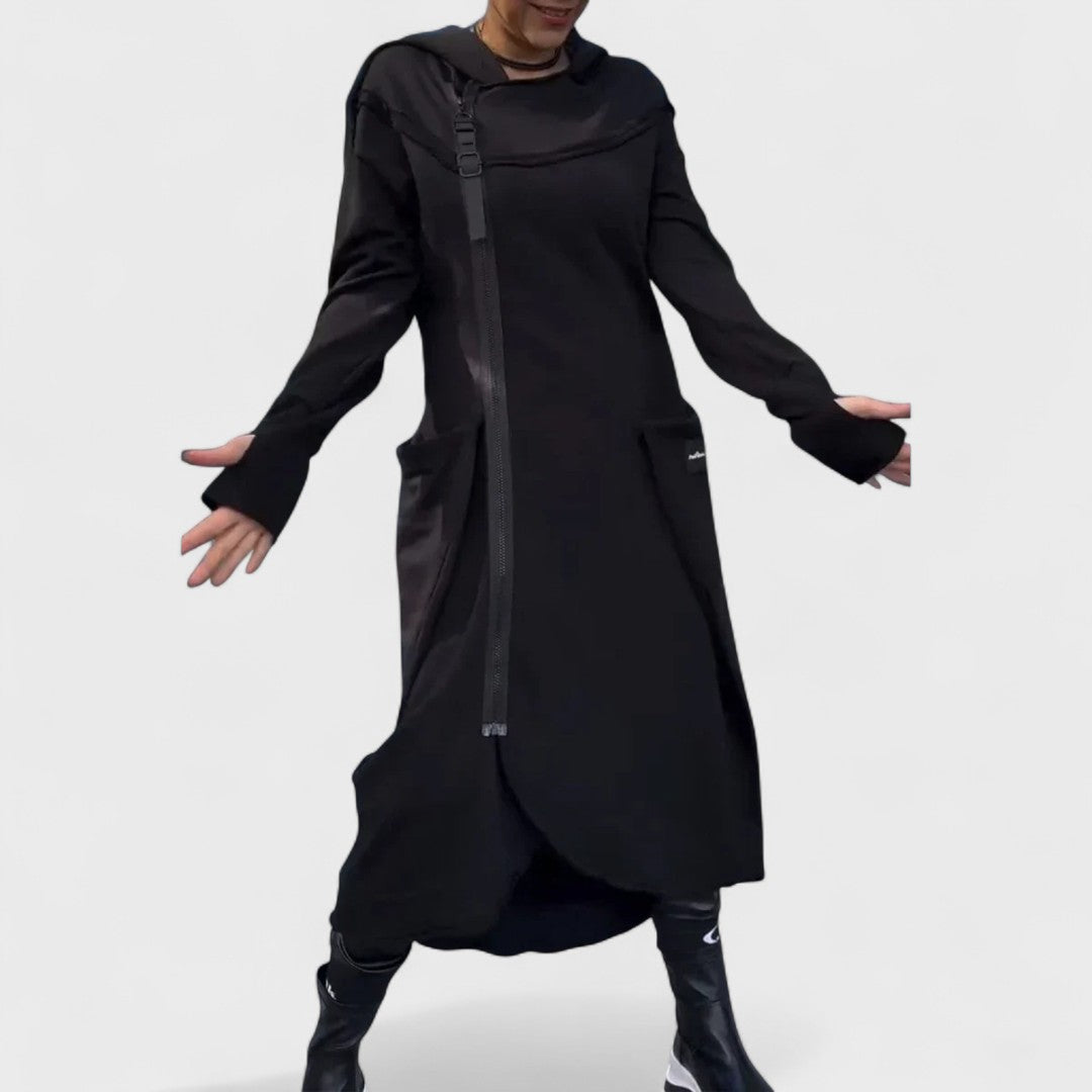 Mana - Long zip-up hoodie in lightweight and breathable fabric