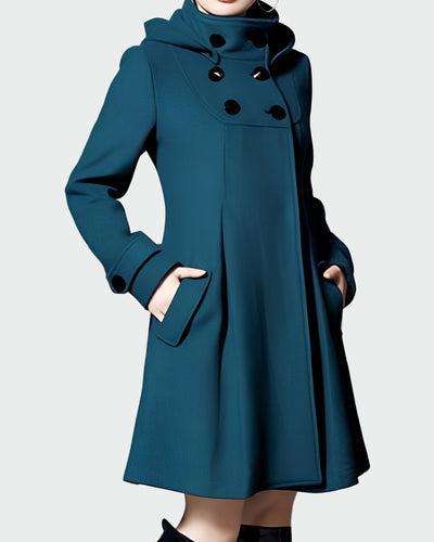 Hooded Coat with Collar