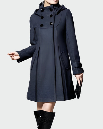 Hooded Coat with Collar