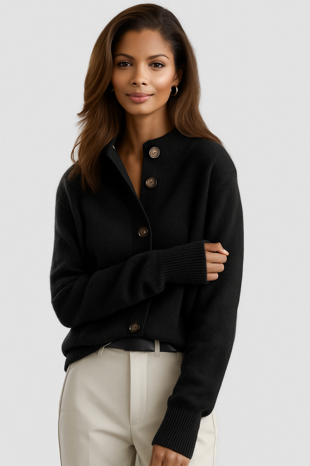 Sofia™ – Soft Button Cashmere Cardigan