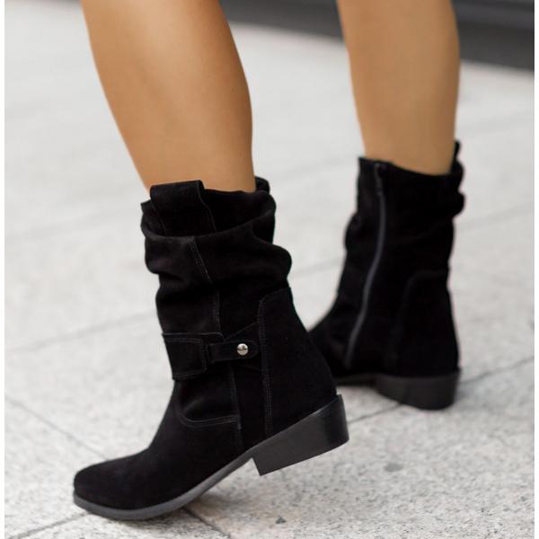 Elizabeth - Slouchy Suede Boots