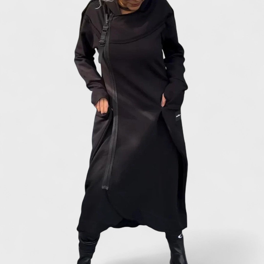 Mana - Long zip-up hoodie in lightweight and breathable fabric